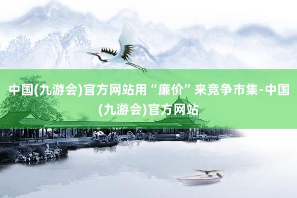 中国(九游会)官方网站用“廉价”来竞争市集-中国(九游会)官方网站